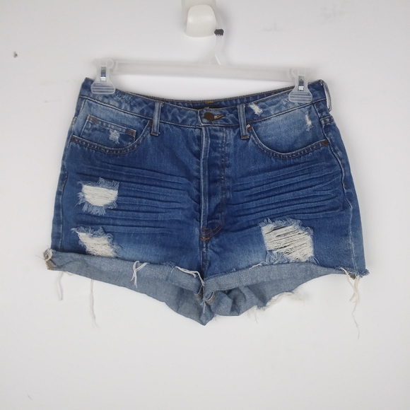 H&M Pants - H & M Distressed Blue Jean Shorts Women's Size 10